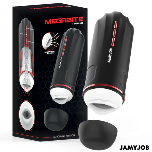 JAMYJOB - MEGABITE MASTURBADOR BOCA AUTOMTICO 5 MODOS ONDAS ESTIMULADORAS Y VIBRACIÓN - Nuvica