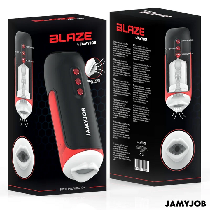 JAMYJOB - BLAZE MASTURBADOR BOCA AUTOMTICO 5 MODOS ONDAS ESTIMULADORAS Y VIBRACIÓN - Nuvica