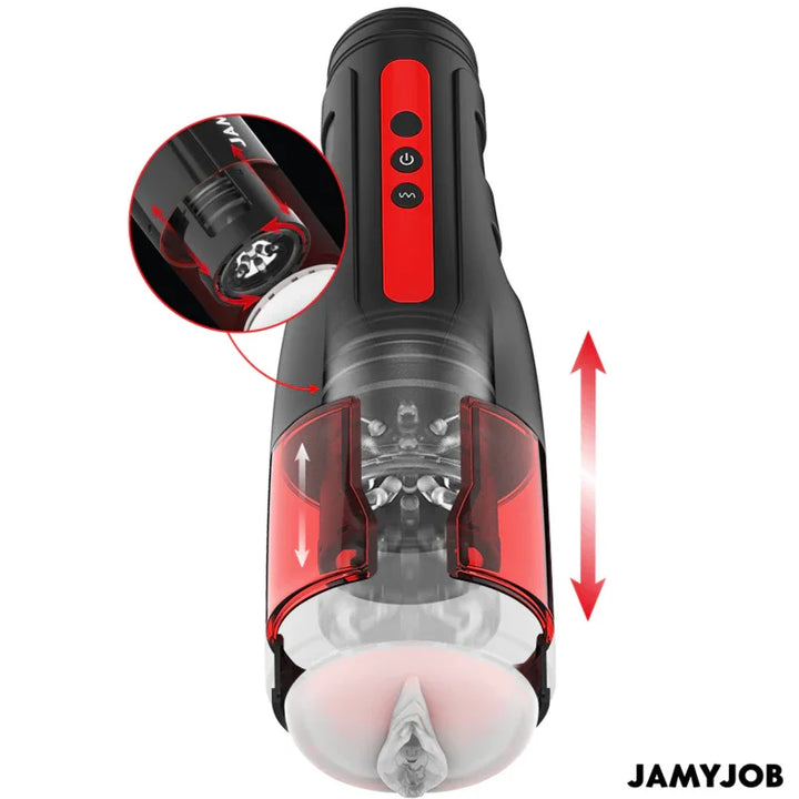 JAMYJOB - CYCLONE MASTURBADOR VAGINA AUTOMÁTICO 10 MODOS ROTACIÓN Y EMPUJE - Nuvica