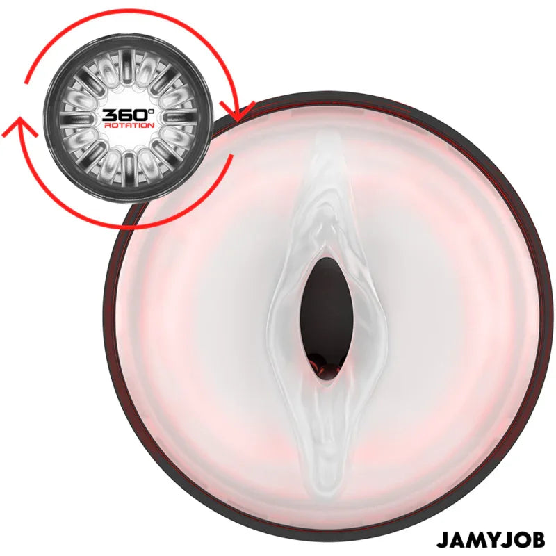 JAMYJOB - CYCLONE MASTURBADOR VAGINA AUTOMÁTICO 10 MODOS ROTACIÓN Y EMPUJE - Nuvica