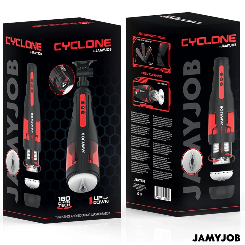 JAMYJOB - CYCLONE MASTURBADOR VAGINA AUTOMÁTICO 10 MODOS ROTACIÓN Y EMPUJE - Nuvica