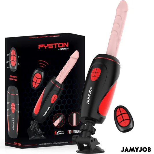 JAMYJOB - PYSTON BASE MASTURBADOR AUTOMÁTICO CON DILDO CONTROL REMOTO - Nuvica