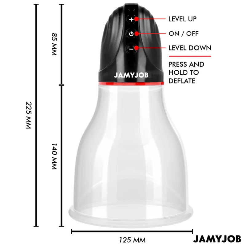 JAMYJOB - XPAND LITE BOMBA AUTOMTICA DE TESTÍCULOS 3 NIVELES DE ONDAS ESTIMULADORAS GRIS - Nuvica