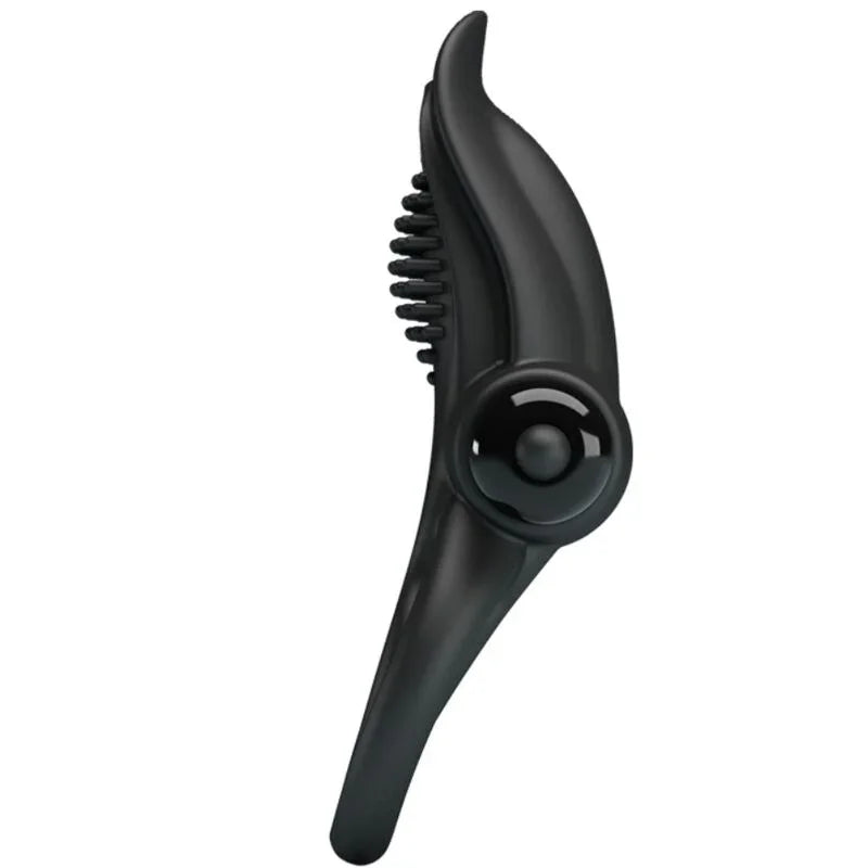 PRETTY LOVE - DOBLE ANILLO VIBRADOR + ESTIMULADOR CLÍTORIS 10 VIBRACIONES NEGRO - Nuvica