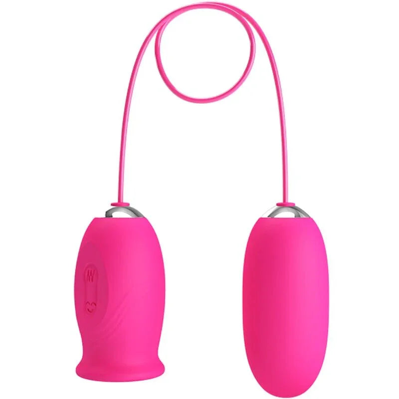 PRETTY LOVE - DAISY HUEVO VIBRADOR + LENGUA ESTIMULADORA DE CLÍTORIS ROSA - Nuvica