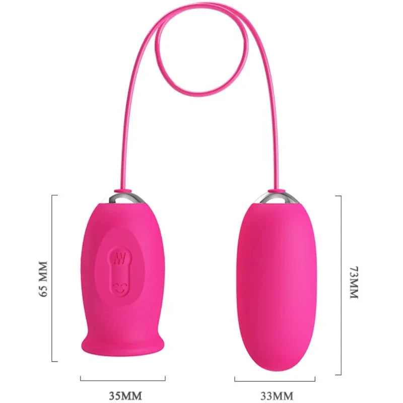 PRETTY LOVE - DAISY HUEVO VIBRADOR + LENGUA ESTIMULADORA DE CLÍTORIS ROSA - Nuvica