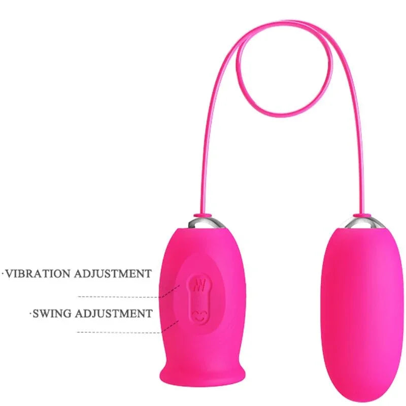 PRETTY LOVE - DAISY HUEVO VIBRADOR + LENGUA ESTIMULADORA DE CLÍTORIS ROSA - Nuvica