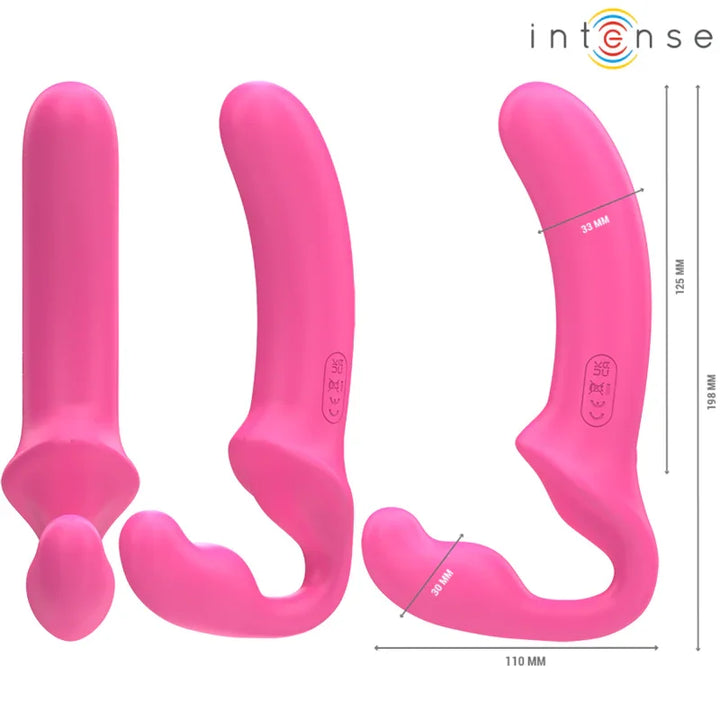 INTENSE - AMY VIBRADOR DOBLE 20 CM ROSA CONTROL REMOTO - Nuvica