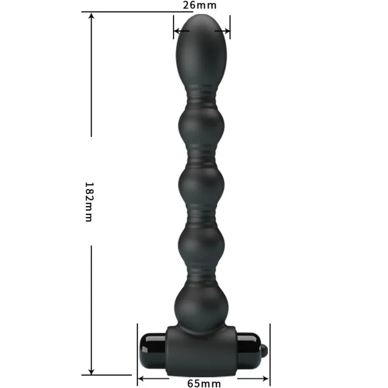 PRETTY LOVE - LYNN PLUG ANAL SILICONA 10 VIBRACIONES NEGRO - Nuvica