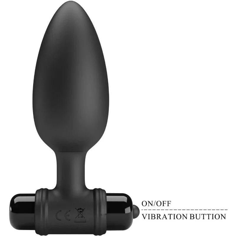 PRETTY LOVE - VIBRA BUTT PLUG 2 PLUG ANAL 10 VIBRACIONES NEGRO - Nuvica