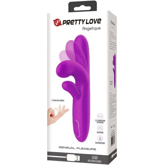 PRETTY LOVE - ANGELIQUE VIBRADOR MULTIFUNCIÓN + ESTIMULADOR DE CLÍTORIS MORADO - Nuvica