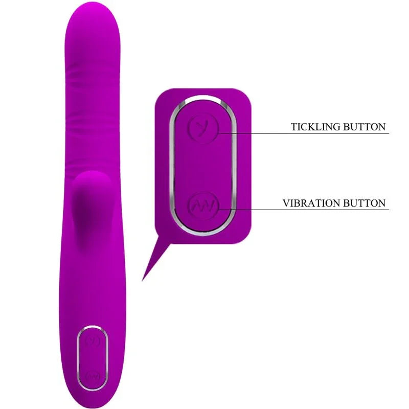 PRETTY LOVE - ANGELIQUE VIBRADOR MULTIFUNCIÓN + ESTIMULADOR DE CLÍTORIS MORADO - Nuvica