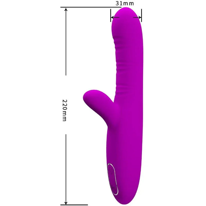 PRETTY LOVE - ANGELIQUE VIBRADOR MULTIFUNCIÓN + ESTIMULADOR DE CLÍTORIS MORADO - Nuvica