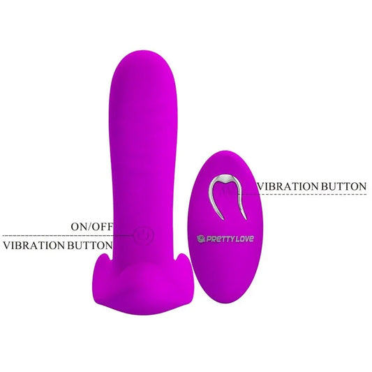 PRETTY LOVE - MASAJEADOR & VIBRADOR 12 VIBRACIONES CONTROL REMOTO MORADO - Nuvica