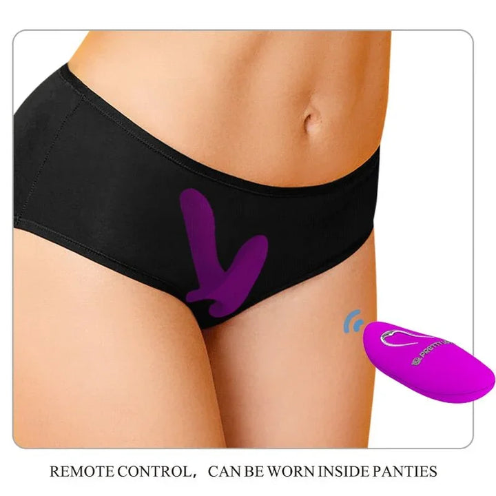 PRETTY LOVE - MASAJEADOR & VIBRADOR 12 VIBRACIONES CONTROL REMOTO MORADO - Nuvica