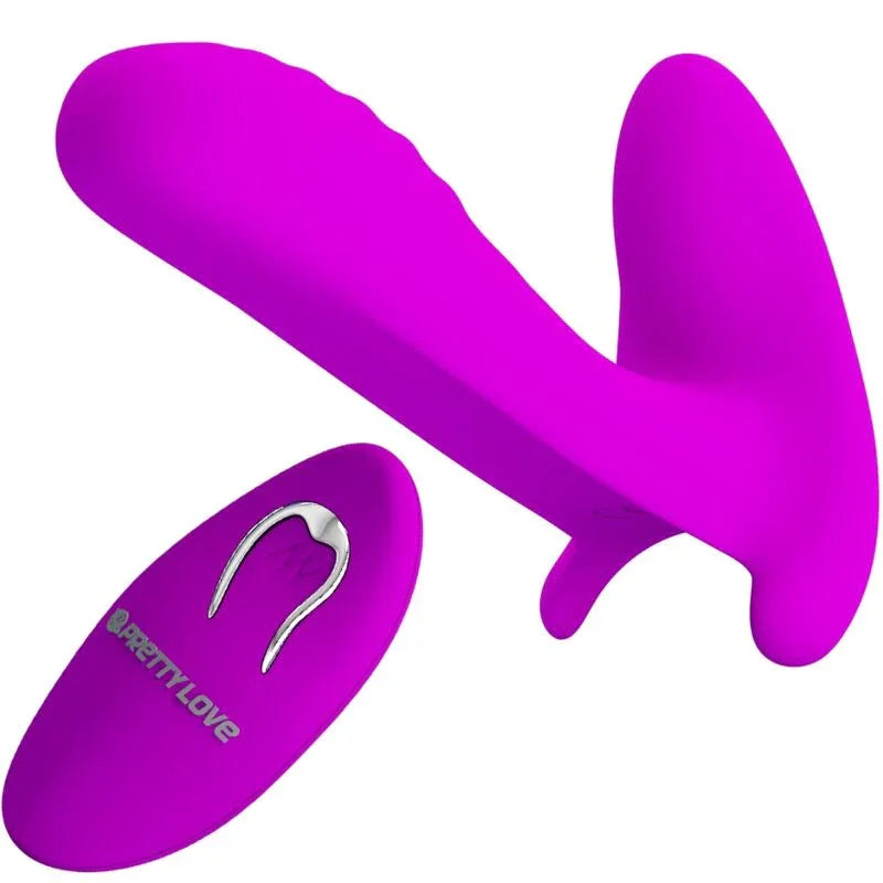 PRETTY LOVE - MASAJEADOR & VIBRADOR 12 VIBRACIONES CONTROL REMOTO MORADO - Nuvica