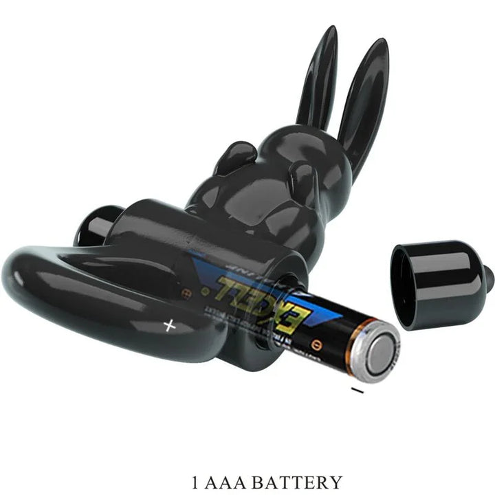 PRETTY LOVE - EXCITING RING ANILLO VIBRADOR RABBIT 10 VIBRACIONES NEGRO - Nuvica