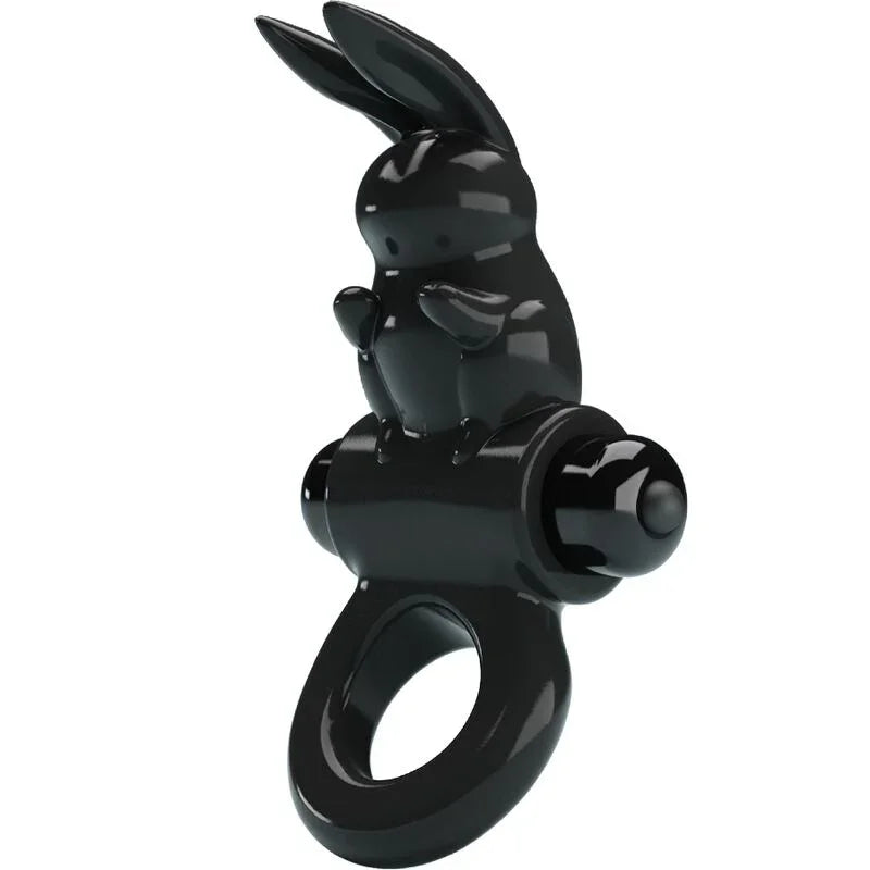 PRETTY LOVE - EXCITING RING ANILLO VIBRADOR RABBIT 10 VIBRACIONES NEGRO - Nuvica