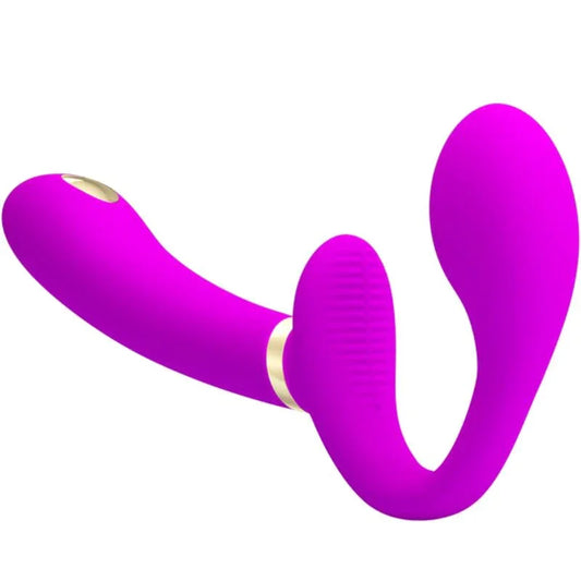 PRETTY LOVE - THUNDERBIRD VIBRADOR DOBLE STRAP-ON CONTROL REMOTO MORADO - Nuvica