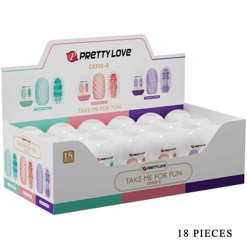 PRETTY LOVE - CUPID X 18 MASTURBADORES MASCULINOS DIFERENTES TEXTURAS - Nuvica