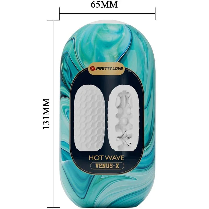PRETTY LOVE - HOT WAVE MASTURBADOR MASCULINO SILICONA BLANCO - Nuvica