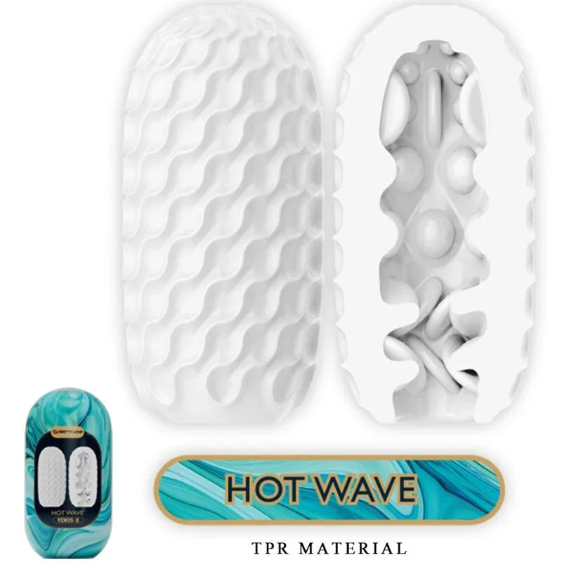 PRETTY LOVE - HOT WAVE MASTURBADOR MASCULINO SILICONA BLANCO - Nuvica
