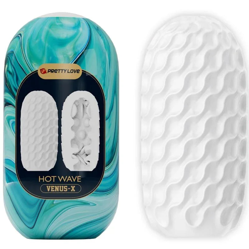 PRETTY LOVE - HOT WAVE MASTURBADOR MASCULINO SILICONA BLANCO - Nuvica