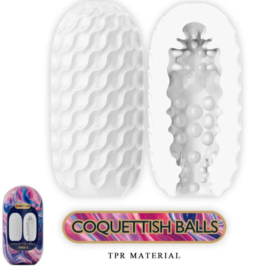 PRETTY LOVE - COQUETTISH BALLS MASTURBADOR MASCULINO SILICONA BLANCO - Nuvica