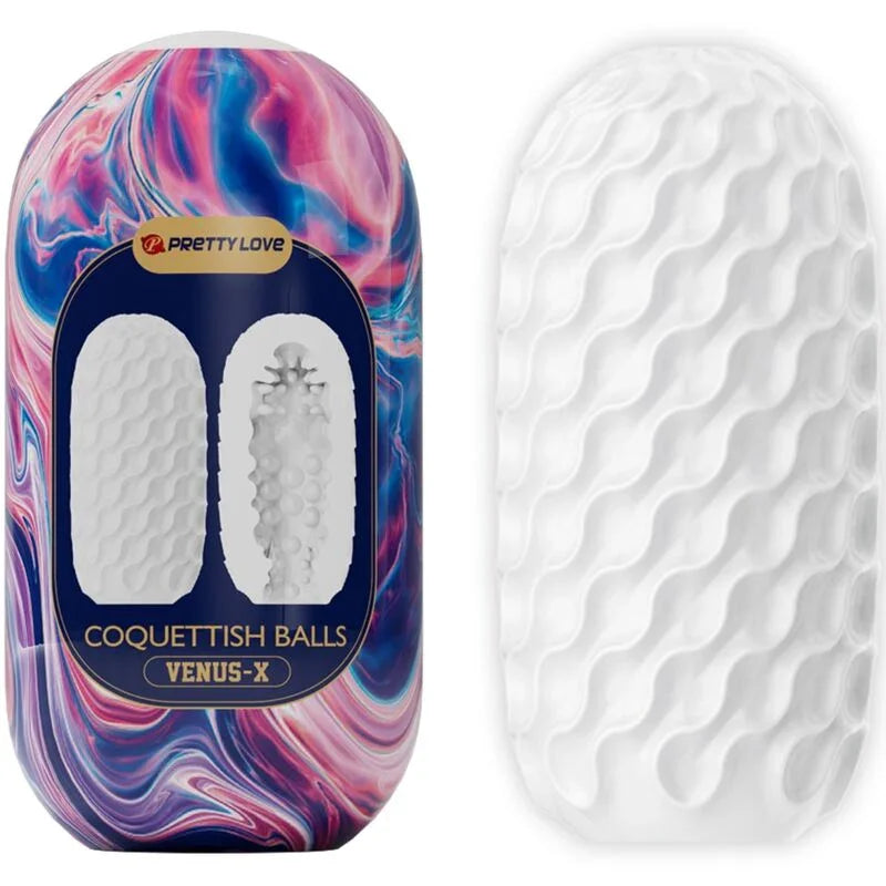 PRETTY LOVE - COQUETTISH BALLS MASTURBADOR MASCULINO SILICONA BLANCO - Nuvica