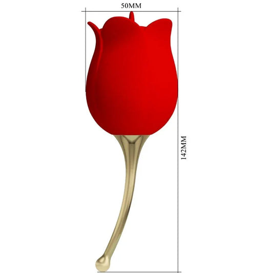 PRETTY LOVE - ROSE LOVER ROSA ESTIMULADORA DE CLÍTORIS 12 VIBRACIONES ROJO - Nuvica