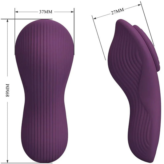 PRETTY LOVE - MANE MASAJEADOR LAY ON CLÍTORIS 10 VIBRACIONES CONTROL REMOTO MORADO - Nuvica