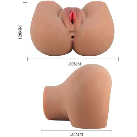 CRAZY BULL - MILA TRASERO VIBRADOR CON VAGINA Y ANO REALÍSTICO NATURAL CONTROL REMOTO - Nuvica