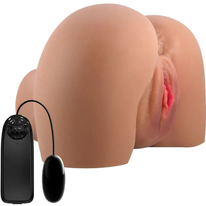 CRAZY BULL - MILA TRASERO VIBRADOR CON VAGINA Y ANO REALÍSTICO NATURAL CONTROL REMOTO - Nuvica