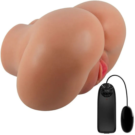 CRAZY BULL - LUNA TRASERO VIBRADOR CON VAGINA Y ANO REALÍSTICO NATURAL CONTROL REMOTO - Nuvica