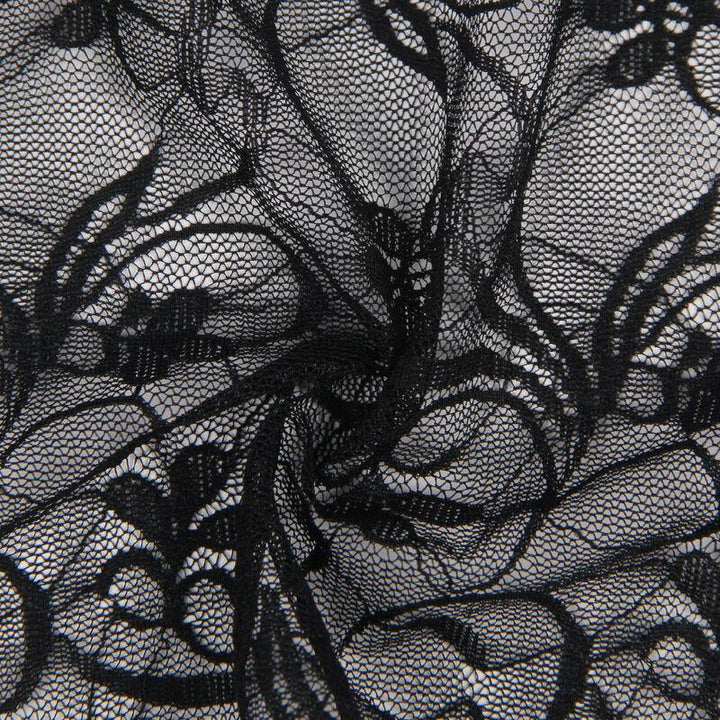 SUBBLIME - 954185 BABYDOLL DE ENCAJE CON TIRANTES AJUSTABLES NEGRO S/M - Nuvica