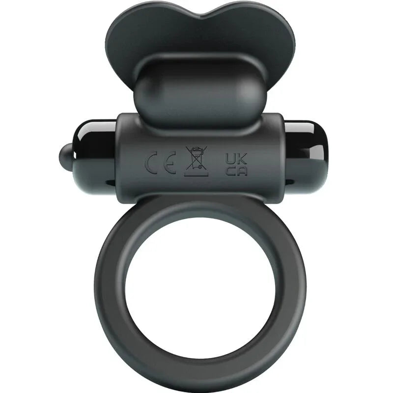 PRETTY LOVE - DEBONAIRE ANILLO VIBRADOR CONEJO 10 VIBRACIONES NEGRO - Nuvica