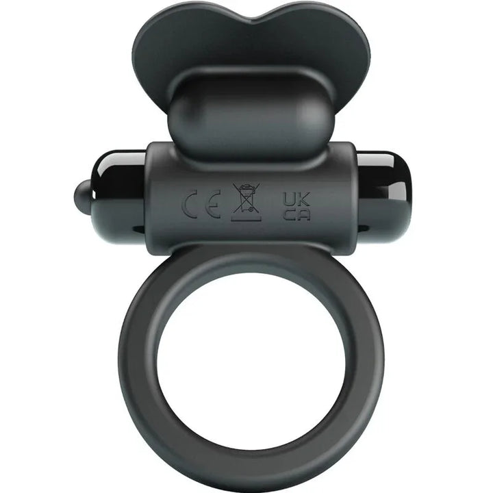 PRETTY LOVE - DEBONAIRE ANILLO VIBRADOR CONEJO 10 VIBRACIONES NEGRO - Nuvica