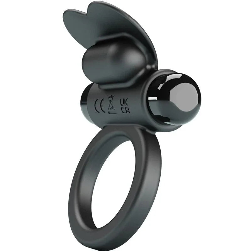 PRETTY LOVE - DEBONAIRE ANILLO VIBRADOR CONEJO 10 VIBRACIONES NEGRO - Nuvica
