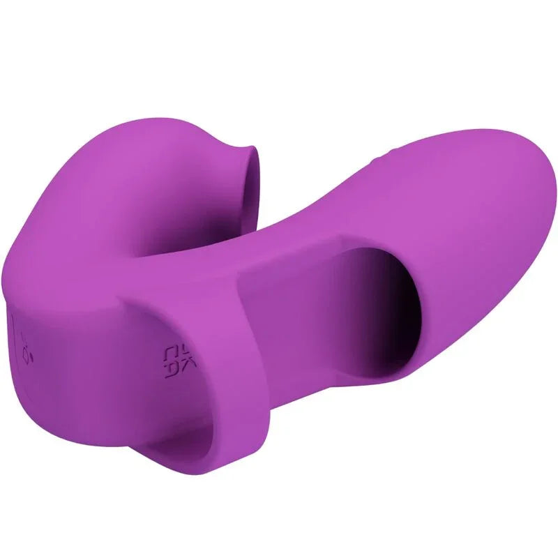 PRETTY LOVE - ATHENA VIBRADOR DE DEDO CON ESTIMULADOR CLÍTORIS MORADO - Nuvica