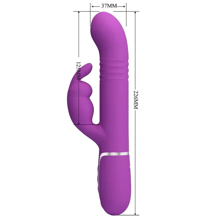 PRETTY LOVE - COALE VIBRADOR RABBIT MULTIFUNCIÓN 4 EN 1 MORADO - Nuvica