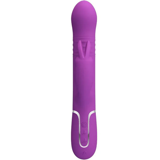 PRETTY LOVE - COALE VIBRADOR RABBIT MULTIFUNCIÓN 4 EN 1 MORADO - Nuvica