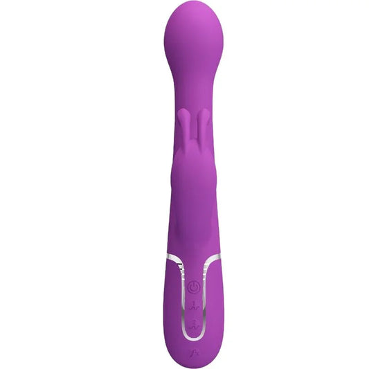PRETTY LOVE - DEJON VIBRADOR RABBIT MULTIFUNCIÓN 3 EN 1 MORADO - Nuvica