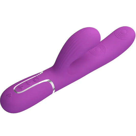 PRETTY LOVE - PERLITA VIBRADOR RABBIT MULTIFUNCIÓN 3 EN 1 MORADO - Nuvica