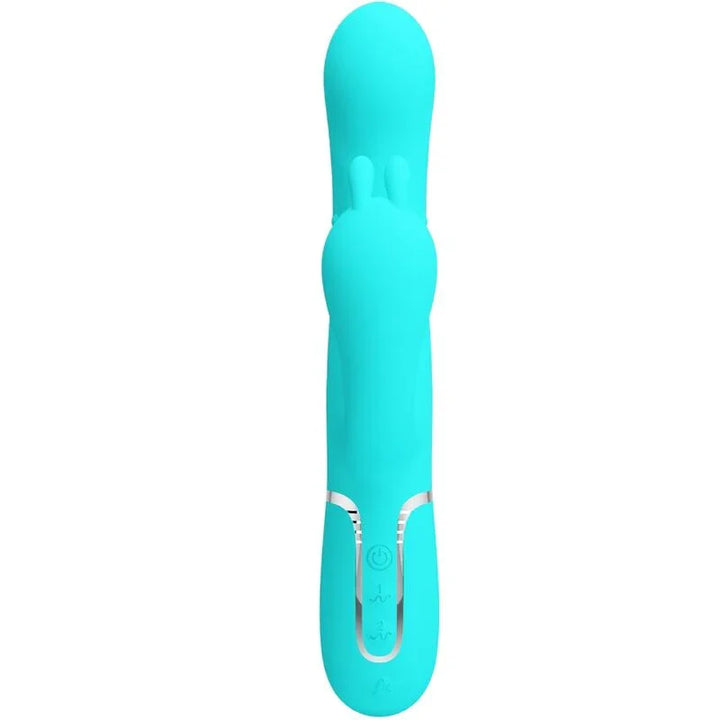 PRETTY LOVE - CAMMY TRIPLE VIBRADOR RABBIT MULTIFUNCIÓN 4 EN 1 AZUL - Nuvica