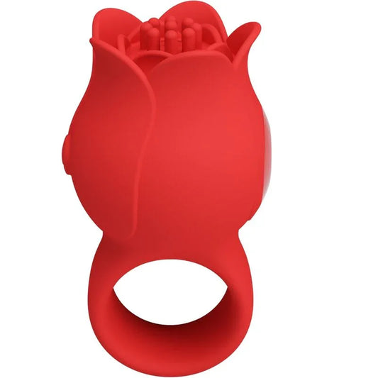 PRETTY LOVE - JAE VIBRADOR DE DEDO FORMA DE ROSA 10 VIBRACIONES ROJO - Nuvica