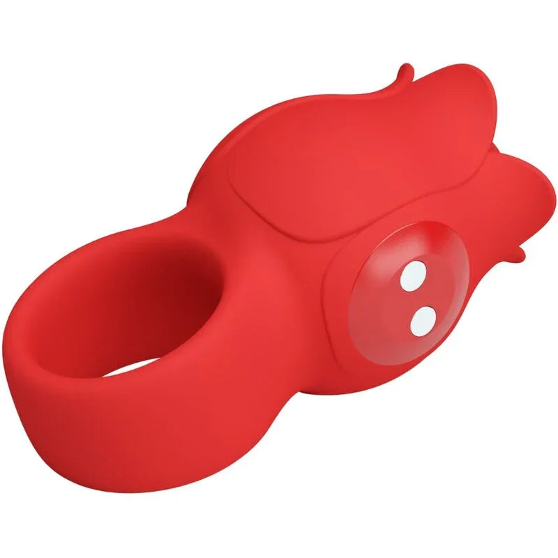 PRETTY LOVE - JAE VIBRADOR DE DEDO FORMA DE ROSA 10 VIBRACIONES ROJO - Nuvica