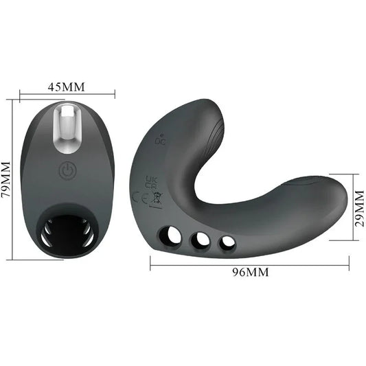 PRETTY LOVE - CAMELIA VIBRADOR DE DEDO 7 VIBRACIONES NEGRO - Nuvica