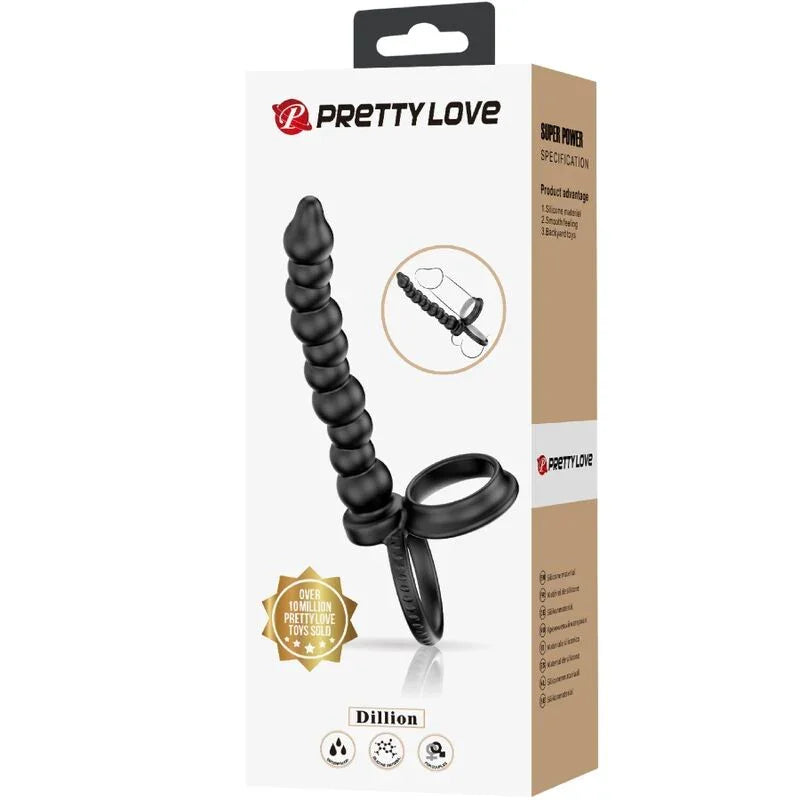 PRETTY LOVE - DILLION ANILLO PENE PARA DONLE PENETACIÓN NEGRO - Nuvica