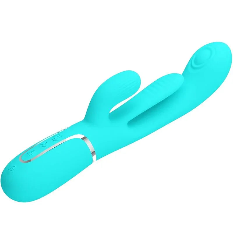 PRETTY LOVE - SHANIA TRIPLE VIBRADOR RABBIT MULTIFUNCIÓN 3 EN 1 - Nuvica