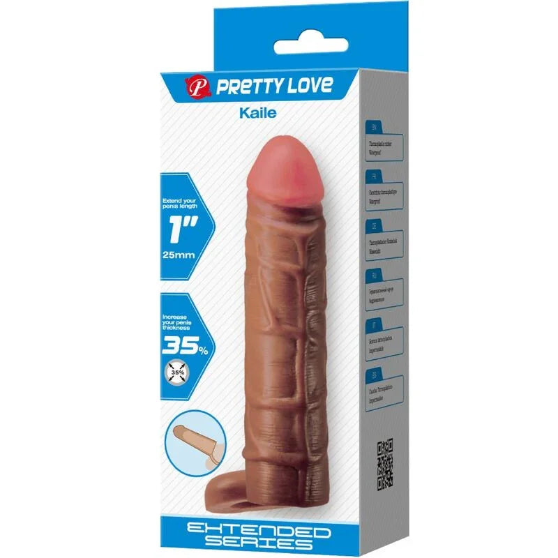 PRETTY LOVE - KAILE FUNDA PARA PENE CON EXTENSIÓN DE 2.5 CM MULATO - Nuvica